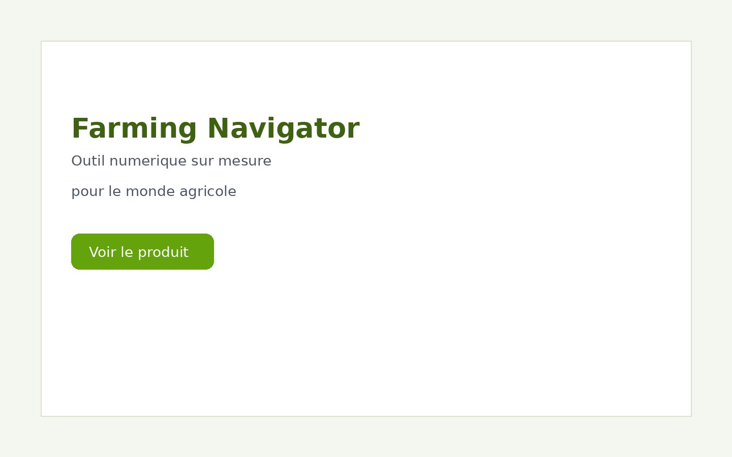 Farming Navigator